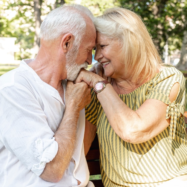 Old Man Kissing Womans Hand Free Photo