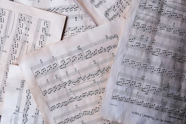 Old music notes Free Photo