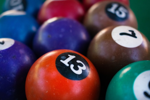 Premium Photo | Old pool game composition image