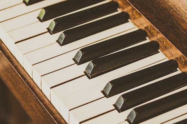 Free Photo | Old vintage piano keys