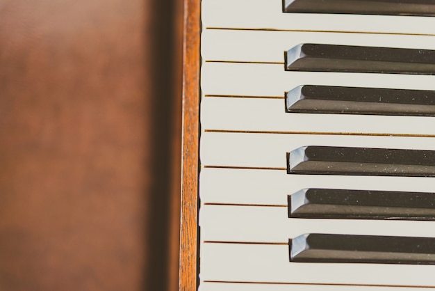 Free Photo | Old vintage piano keys