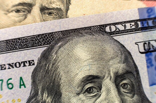 Premium Photo One Hundred Dollar Bill Detail With President Benjamin Franklin Portrait Close Up American National Currency Banknote Symbol Of Wealth And Prosperity Money Busyness And Finances Concept