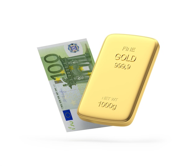 premium-photo-one-hundred-euro-banknote-with-gold-bar