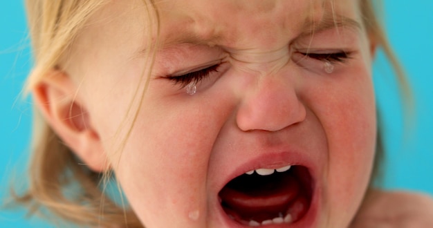 Premium Photo | One-year-old Baby Cries Close-up