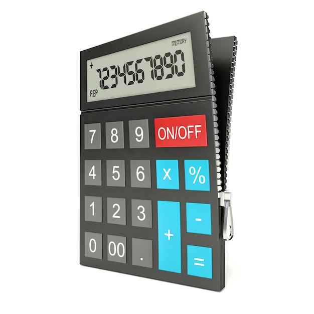 Premium Photo Open calculator, isolated