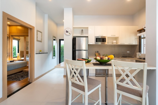 Premium Photo Open Space Dining Room In Luxury Home