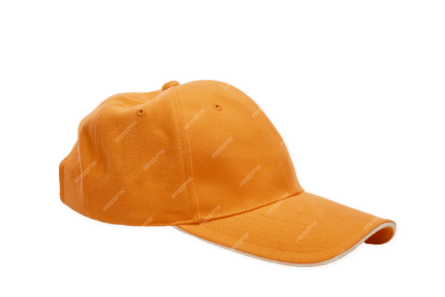 Premium Photo | Orange courier hat isolated on white surface