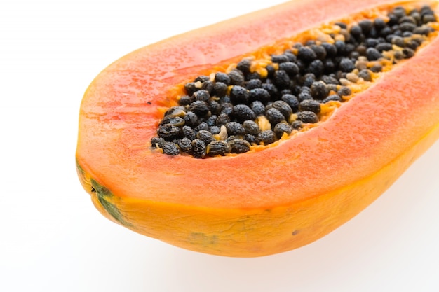 Free Photo Orange Half Green Sweet Papaya