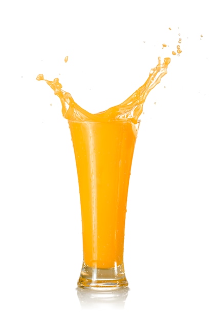 Premium Photo Orange Juice In A Glass Isolated On White Background