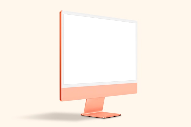 Orange Pastel Computer Desktop Screen, How To Decorate A Computer Desktop Screen
