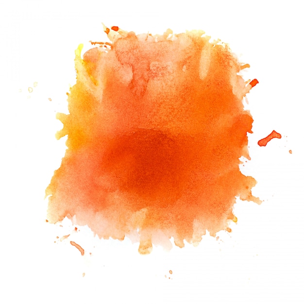 Orange watercolor background. | Premium Photo