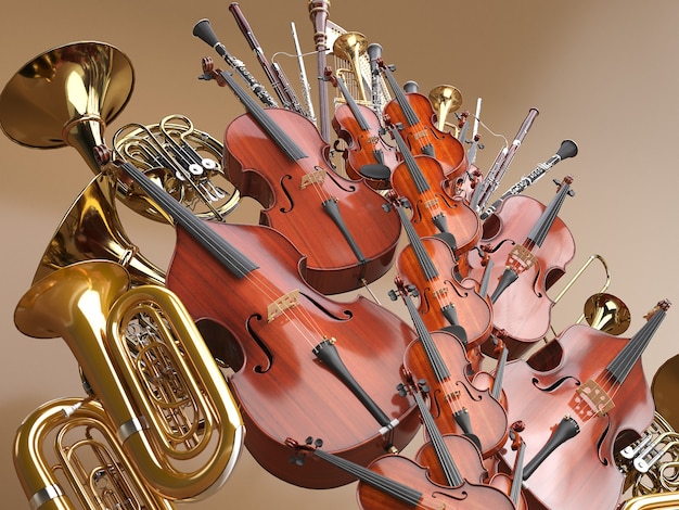 Premium Photo Orchestra Musical Instruments