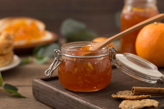 Free Photo | Organic homemade marmalade and spoon