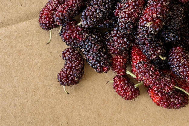 Premium Photo | Organic Mulberry Fruit, Black Ripe And Red Unripe ...