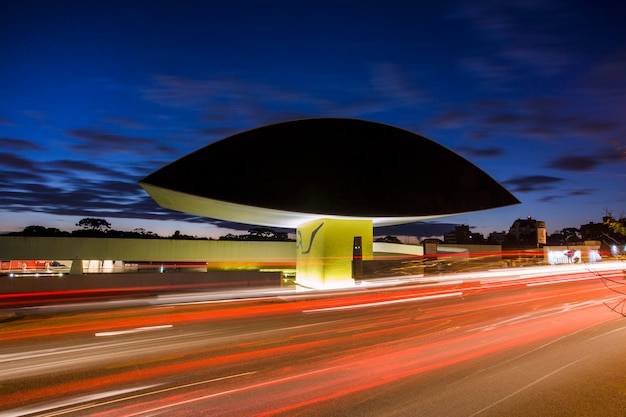 Premium Photo Oscar Niemeyer Museum Or Mon In Curitiba Parana