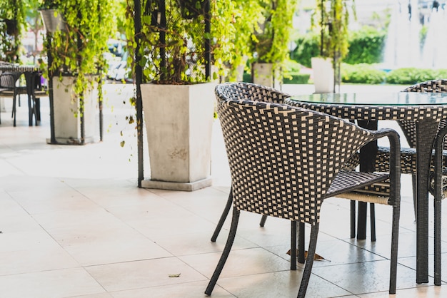 Premium Photo | Outdoor patio table and chair