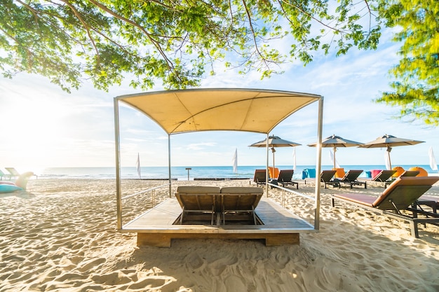 Free Photo | Outdoor with umbrella and chair