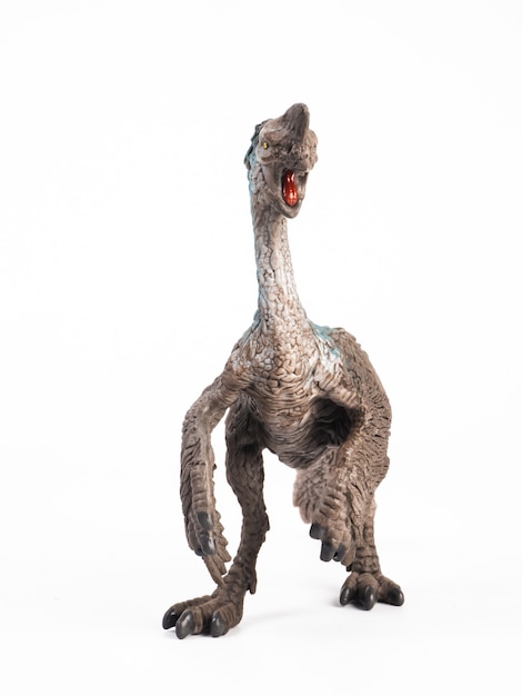 白のオビラプトル恐竜 プレミアム写真