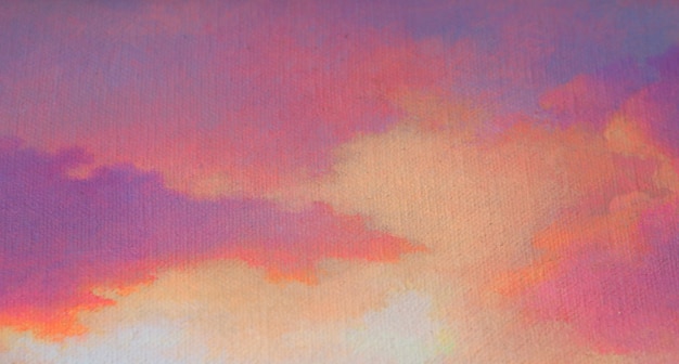 Painting Abstract Background With Textured Soft Sky After Sunset