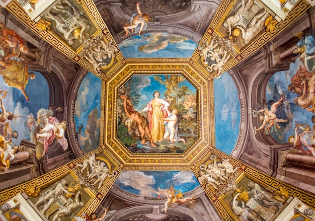 Painting Fresco Ceilings In The Vatican Museum Photo