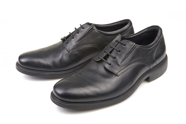 Premium Photo | Pair of black male classic shoes
