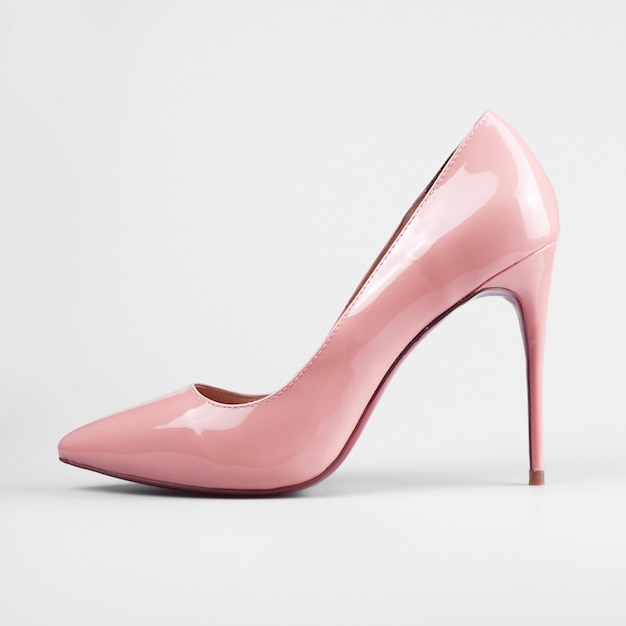 Premium Photo | Pair of pink women's heel shoes