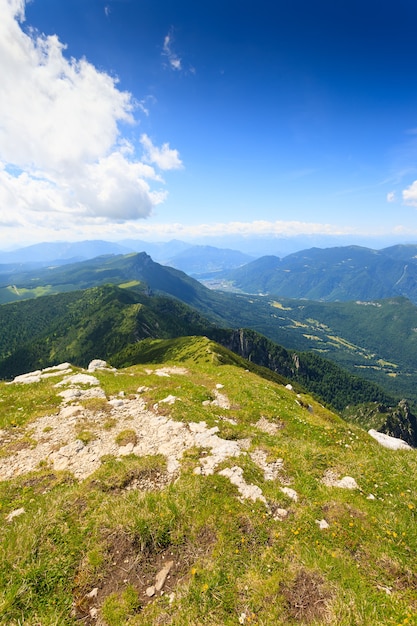 Premium Photo | Panorama from italian alps, top of a mountain, cima ...