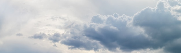 Premium Photo | Panorama of a gray-blue sky with dark cumulus clouds ...