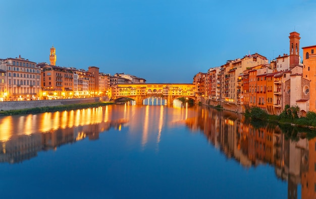 Premium Photo Panorama Of River Arno And Famous Bridge Ponte Vecchio