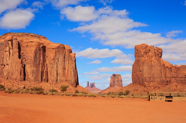 Premium Photo | Panorama with famous buttes of monument valley from ...