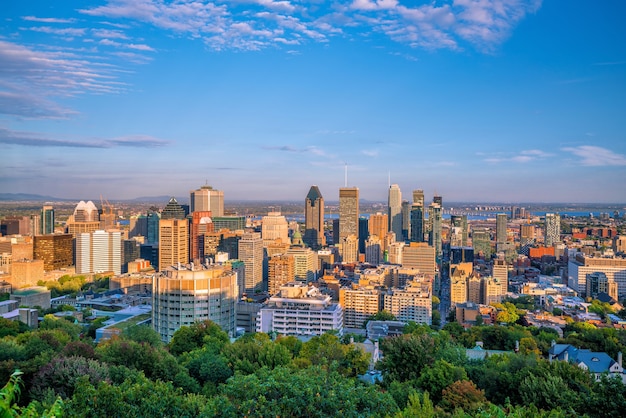 Premium Photo | Panoramic skyline view of downtown montreal from top ...