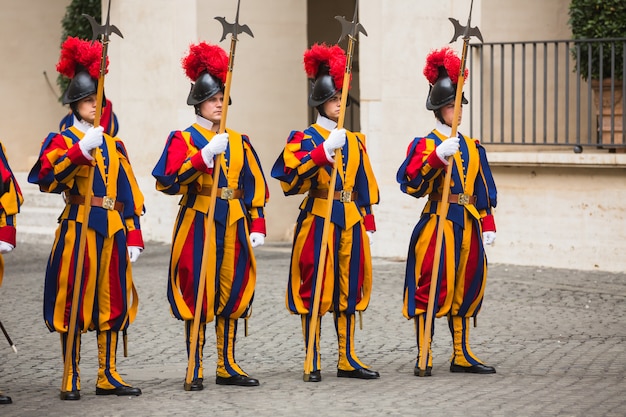 Premium Photo | Papal swiss guard in uniform