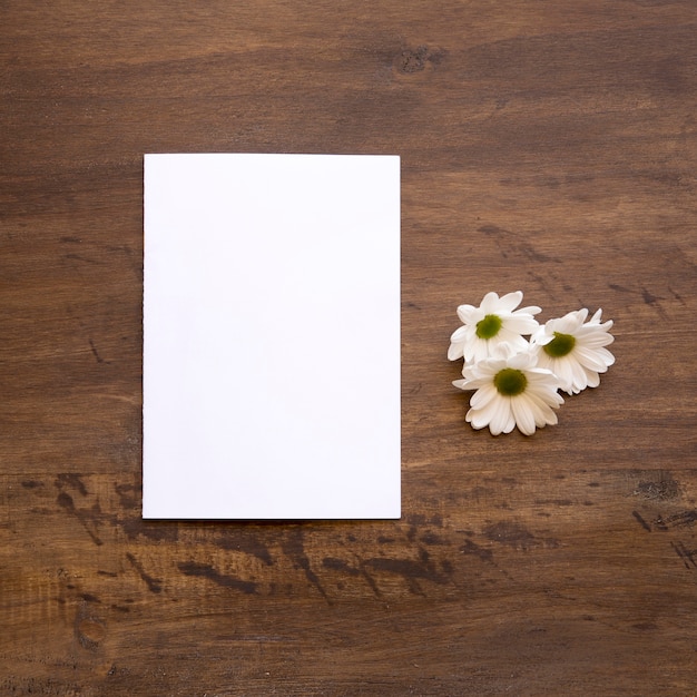 Download Paper mockup with flowers | Free Photo