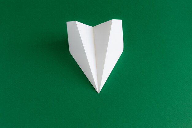 Paper Plane On Green Photo Premium Download