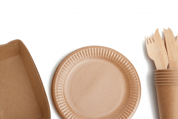 brown paper plates