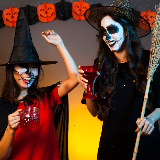 Free Photo | Party girls at a halloween celebration