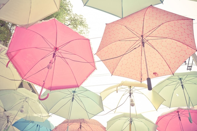 pastel umbrella