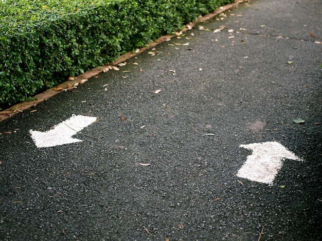 Premium Photo Pathway Walkway In The Public Park With The Up And Down Arrow Symbol On The Ground