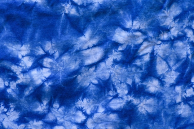 Pattern of blue dye on cotton cloth | Premium Photo