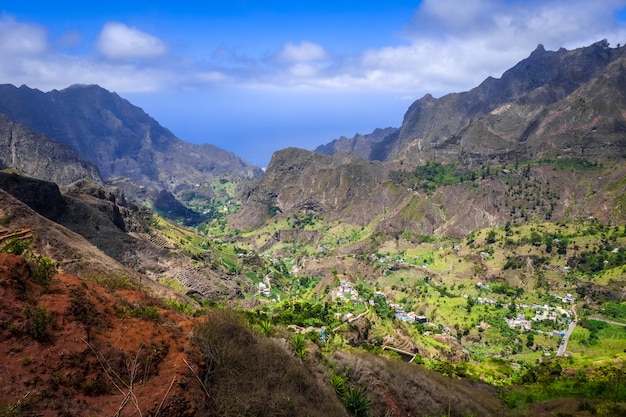 Premium Photo | Paul valley landscape in santo antao island, cape verde