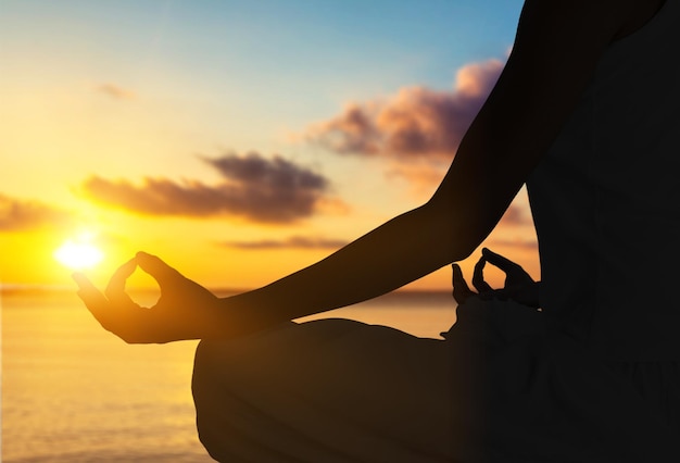 Premium Photo | Peaceful meditation at beach