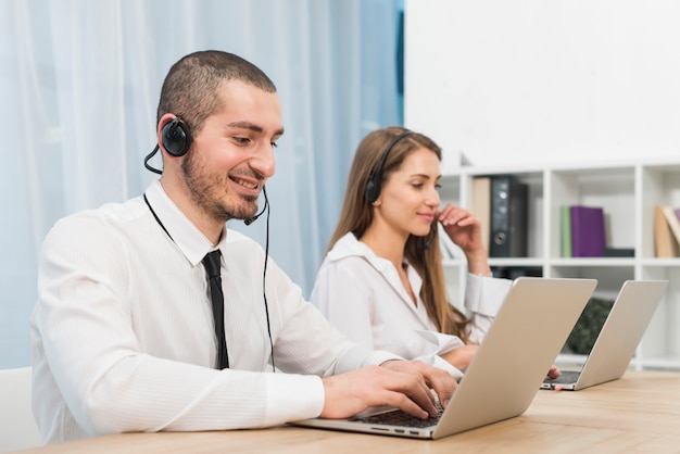 People working in call center Free Photo