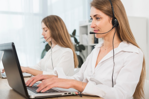 People working in call center Free Photo