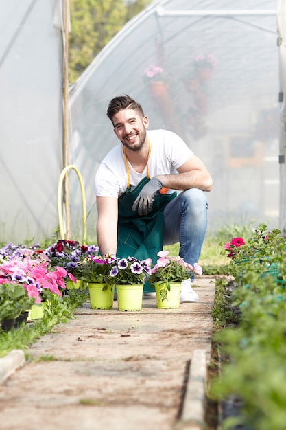 Premium Photo | People working in a garden store