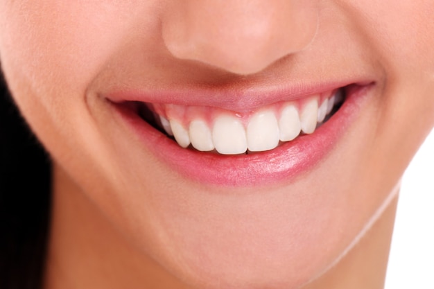 Sorriso Perfetto Con Denti Bianchi Primo Piano Foto Gratis