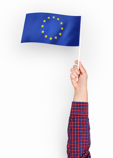欧州連合 Eu の旗を振る人 無料の写真
