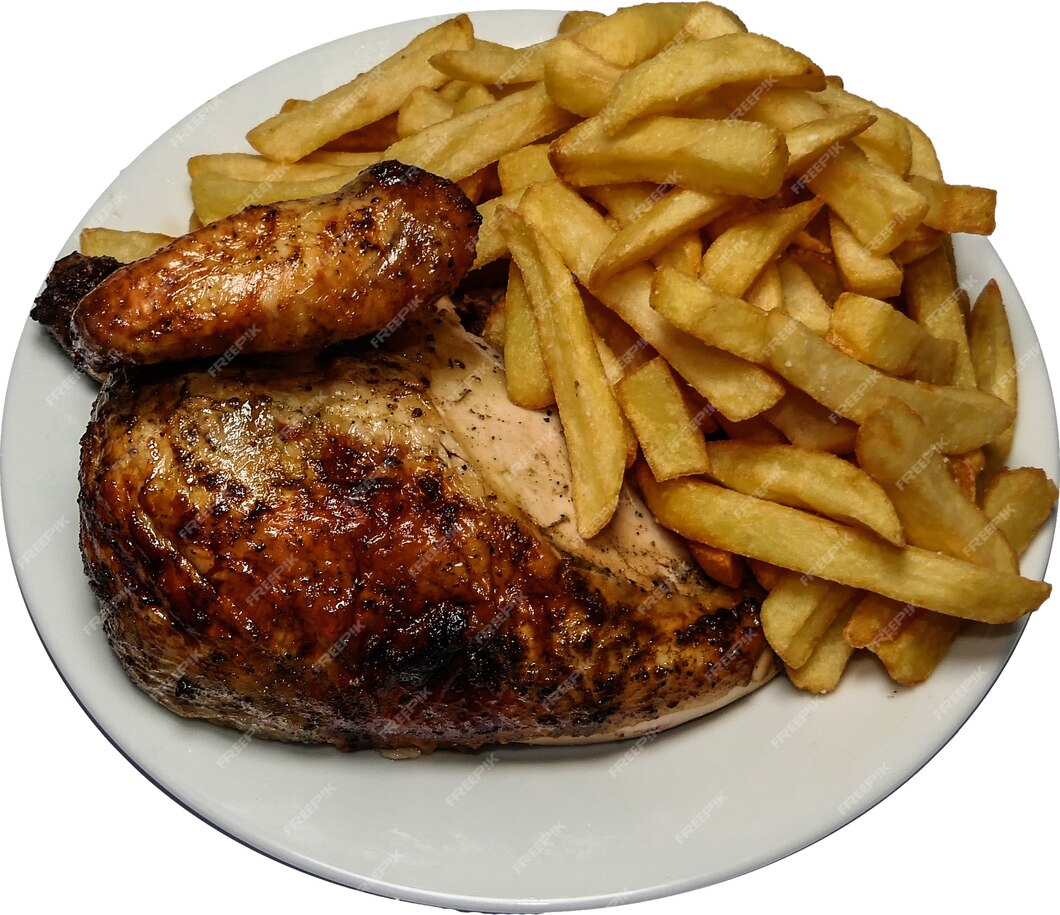 Premium Photo Peruvian Food Pollo A La Brasa French Fries And