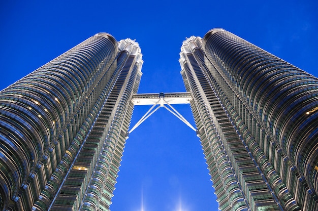 Premium Photo | Petronas tower bridge detail night shot