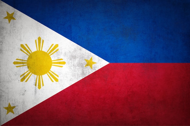 Premium Photo Philippines Flag With Grunge Texture