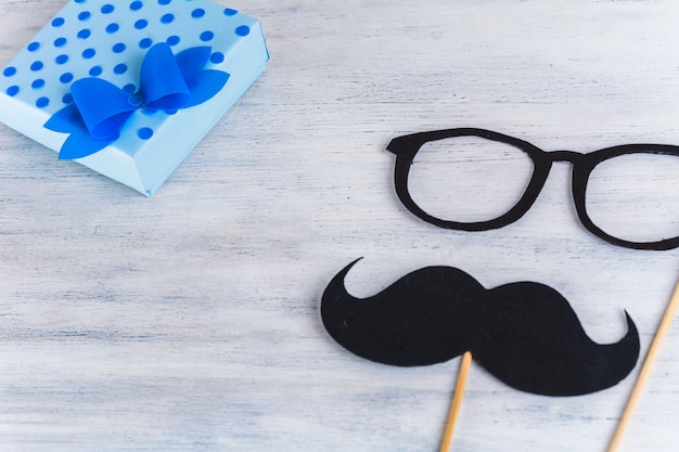 Premium Photo | Photo booth mustache with space for your text